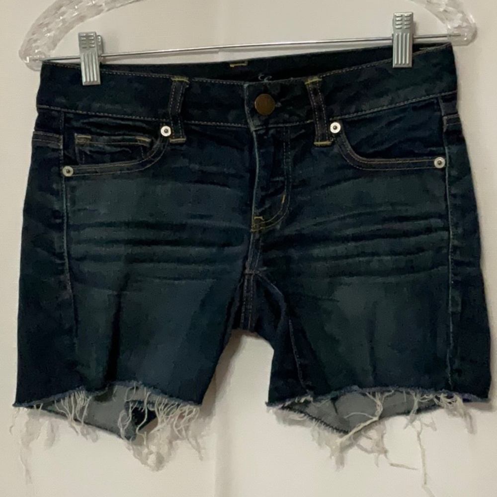 American Eagle Dark Blue Jean Shorts Size 4